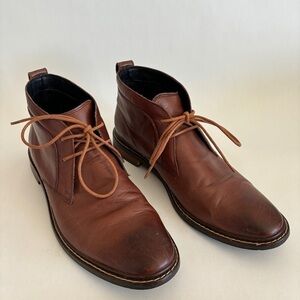 Cole Haan Men's brown leather lace up formal business Chukka Boots size 9.5